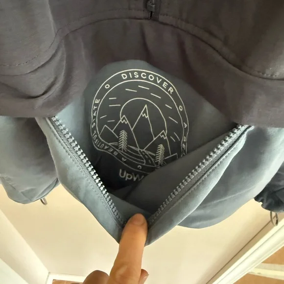 UPWEST Two-Tone Blue Hooded Jacket - Picture 6 of 7